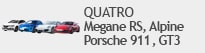 Stage de pilotage au circuit de Charade avec quatro Megane, Alpine, Porsche 911 et GT3
